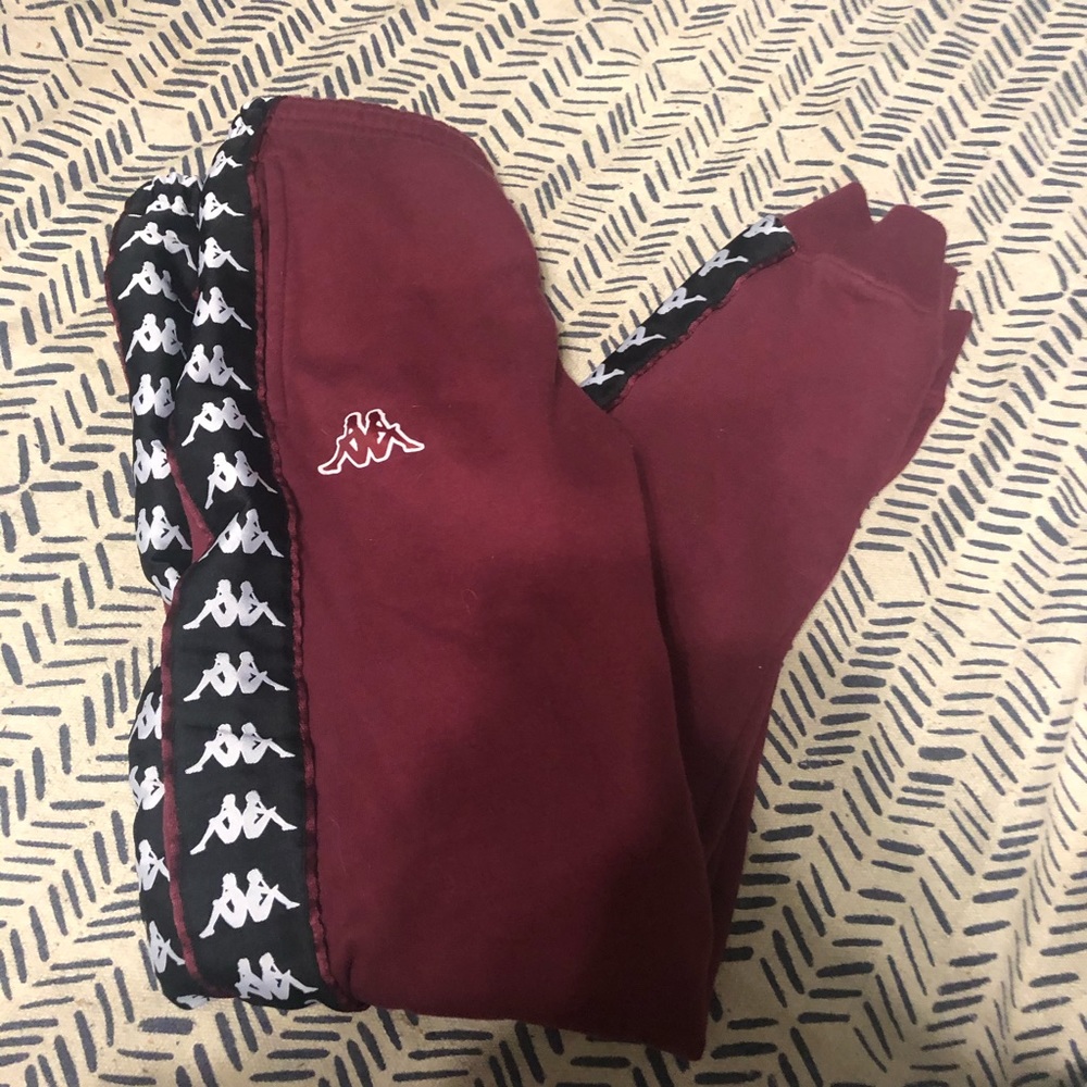 Kappa maroon sweat pants size small
